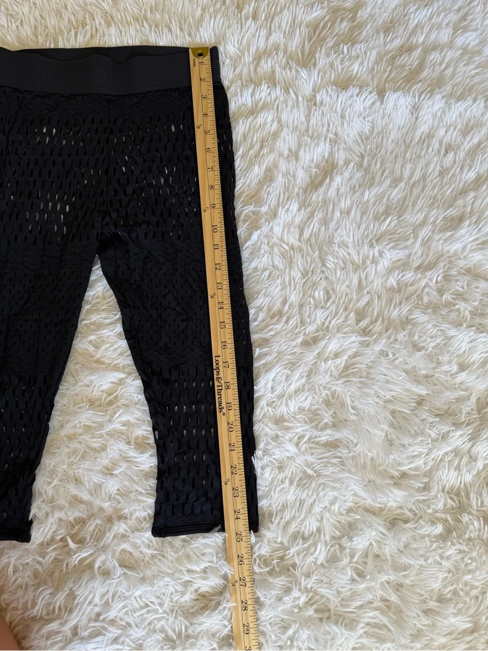 Alo Black Mesh Capri Leggings